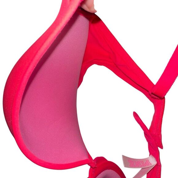 Victoria’s Secret 36D Wear Everywhere Push Up Convertible Bra Hot Pink - Picture 7 of 10
